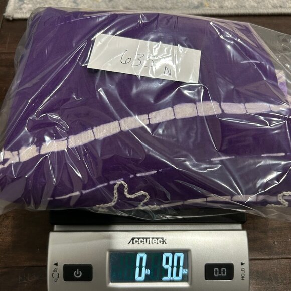 Island Beach Short Sleeve MuMu Dress Purple White Sz Large XL Tie Dye Caftan NWT - Picture 10 of 10